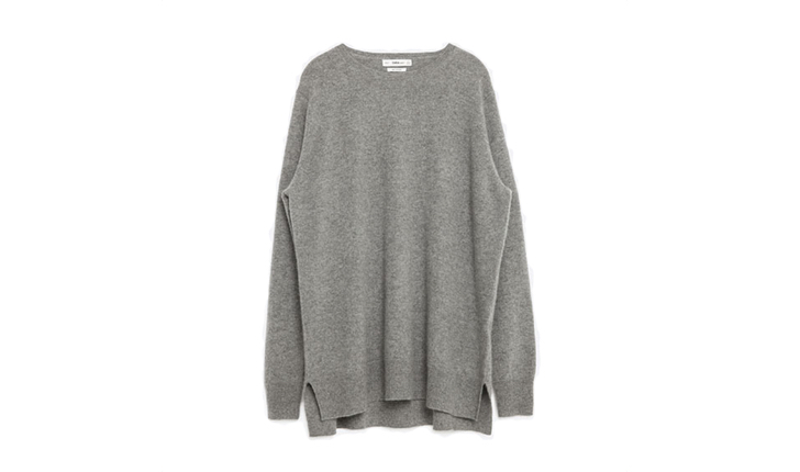 Grå kashmirtröja från Zara, ca 1 400 kr. Grå kashmirtröja från Zara, ca 1 400 kr.